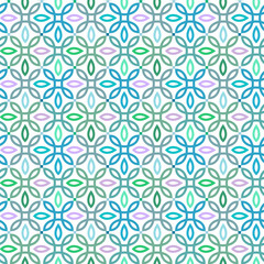 Vector seamless pattern with geometric ornament. Color decorative mosaic illustration for print, web