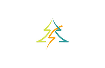pine tree icon vector logo