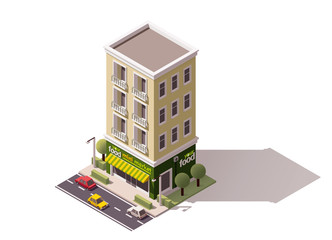 Vector isometric mini market