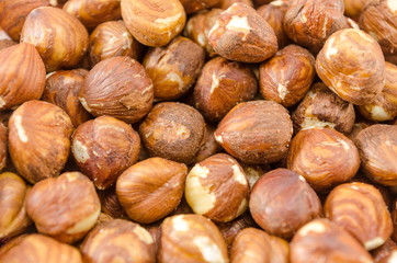 Hazelnuts background