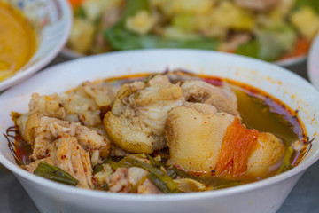 Hot and spicy soup pork cartilage