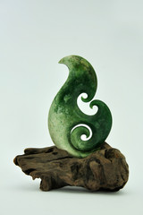 jade carving of Maori inspired design
