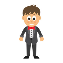 cartoon man in dark costume