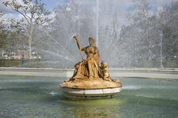 fountain of the goddess ceres parterre in the garden of the pala