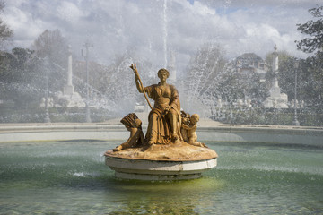 fountain of the goddess ceres parterre in the garden of the pala - obrazy, fototapety, plakaty