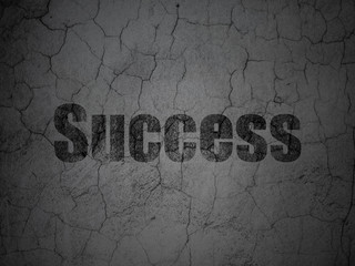 Business concept: Success on grunge wall background