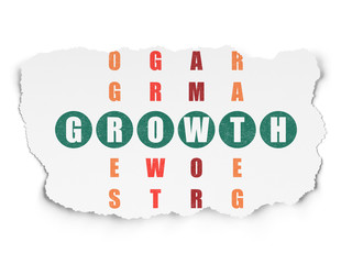 Business concept: Growth in Crossword Puzzle