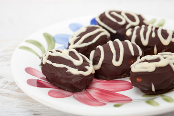 Homemade Chocolate Eggs on Plate
