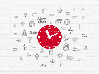 Fototapeta na wymiar Time concept: Clock on wall background