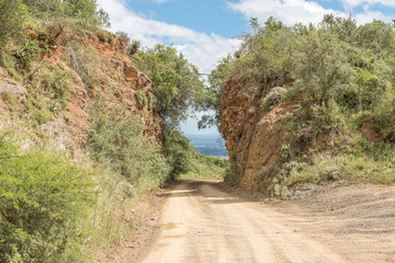 Narrow cutting in the historic Suurberg Pass
