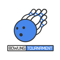 Vector bowling logotype