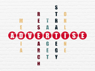 Advertising concept: Advertise in Crossword Puzzle