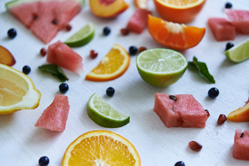 sliced fruits