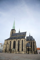 Fototapeta na wymiar Cathedral of St. Bartholomew in Pilsen, Czech republic