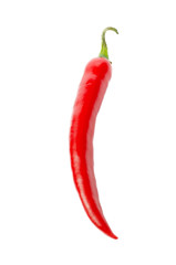 Red hot chili pepper isolated on a white background