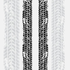 Tire tracks grunge background