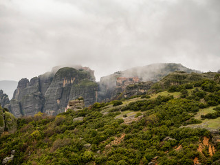 Meteora mountain in Greece