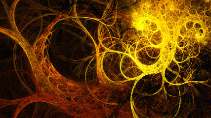 Obraz premium Fabulous tree branches. Avant-garde and abstract. Mysterious psychedelic relaxation wallpape. Sacred geometry. Fractal Wallpaper pattern desktop. Digital artwork creative graphic design.