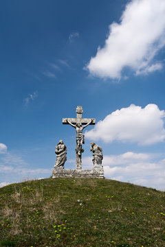 Calvary crucifixion sculpture in Istria, Croatia  