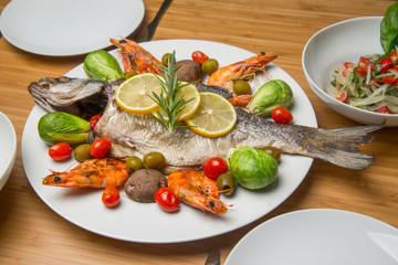 grilled sea bass