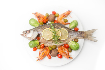 grilled sea bass