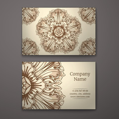 Business card  in Baroque Style.