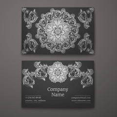 Business card  in Baroque Style.