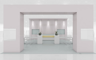 Exhibition Stand in Pastel colors