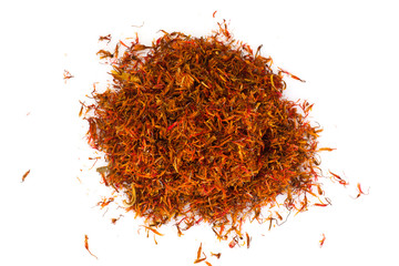 Fototapeta premium Spices Saffron Isolated on White Background