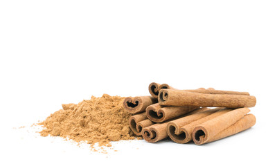 cinnamon isolated on white background