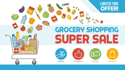 Naklejka premium Grocery shopping