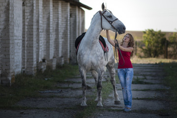 Girl with a horse