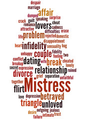 Mistress, word cloud concept 8