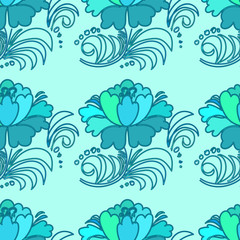 Fototapeta premium Abstract Seamless pattern with floral background