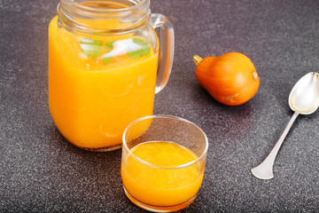 Fresh Tasty Vitamin Pumpkin Smoothie