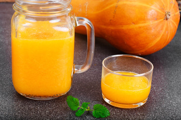 Fresh Tasty Vitamin Pumpkin Smoothie