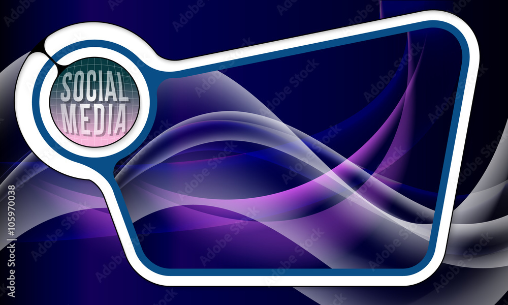 Aufkleber abstract box with an internal frame for your text and social med