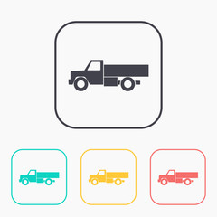 color icon set of truck