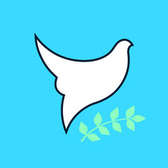 Dove vector abstract sign