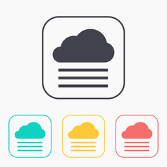 color icon set of foggy