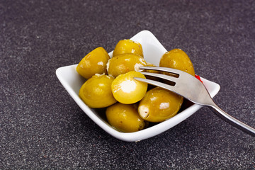 Green Olives Stuffed with Cheese