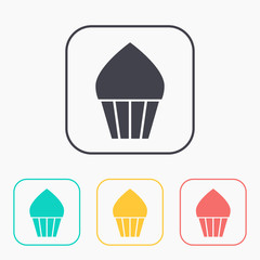 Vector cupcake icon. Eps10