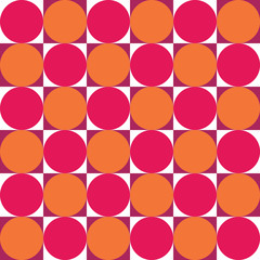 Vector modern seamless colorful geometry circle pattern, color abstract geometric background, pillow multicolored print, retro texture, hipster fashion design