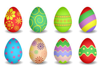 Set of color Easter egg. Happy Easter egg set. 