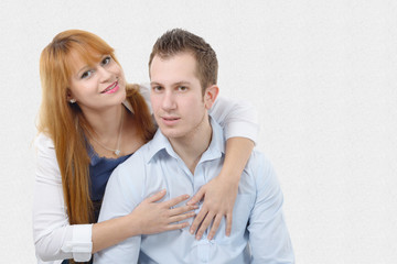  cheerful young couple in love