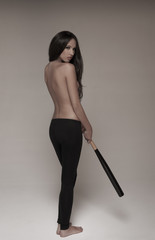 Woman holding baseball bat © denisovdmitry