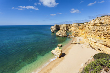 Idyllic beach praia da Marinha, Lagoa, Algarve