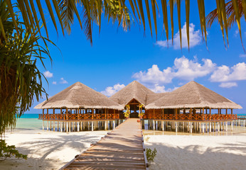 Fototapeta premium Cafe on tropical Maldives island