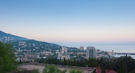 Fototapeta na wymiar Yalta in the evening, Crimea