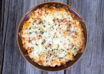 baked pasta cheese gratin